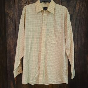 Jos. A. Bank Yellow Plaid Casual Shirt